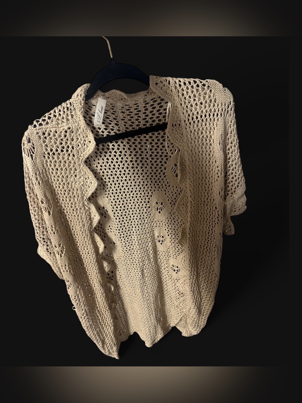 Open-Knit Crochet Cardigan